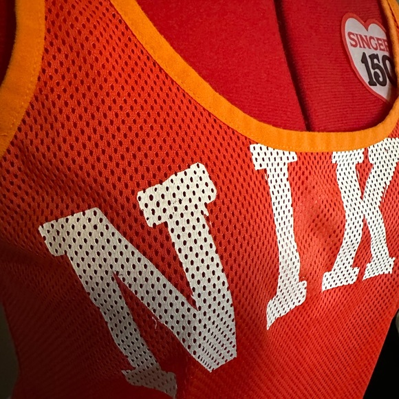 NIKE orange mesh racerback tank size M - Picture 3 of 4